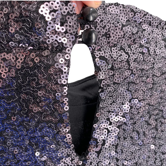 LANE BRYANT SEQUENCE PEWTER PARTY BLOUSE 18W - Picture 6 of 11